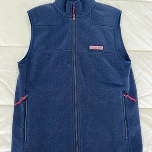 Mens Navy Blue Fleece Vest